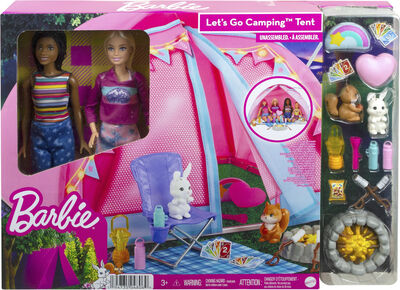 Barbie Camping sæt m 2 dukker
