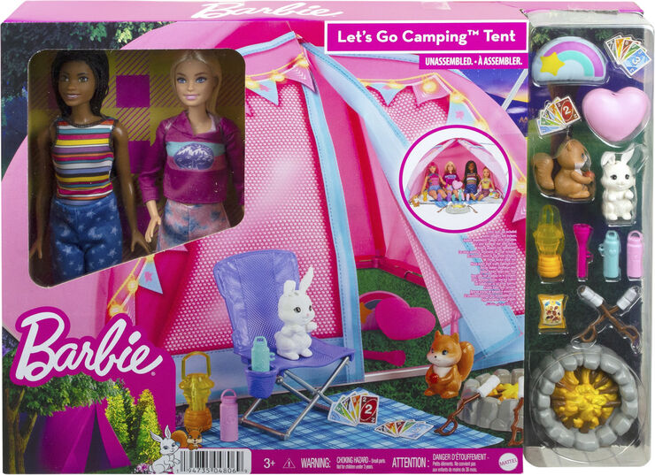 Barbie Camping sæt m 2 dukker