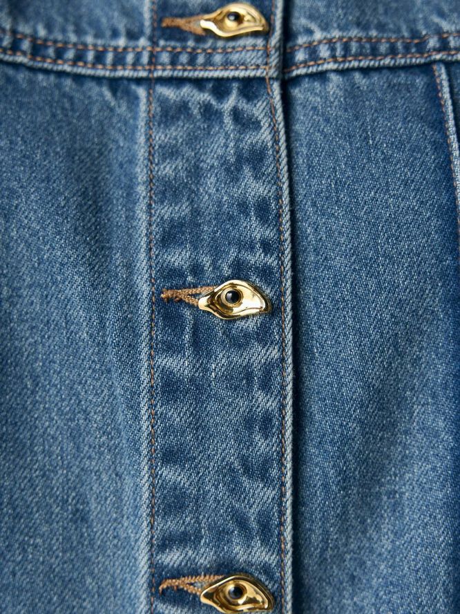 OBJDIVONA DENIM S/L WAISTCOAT 140