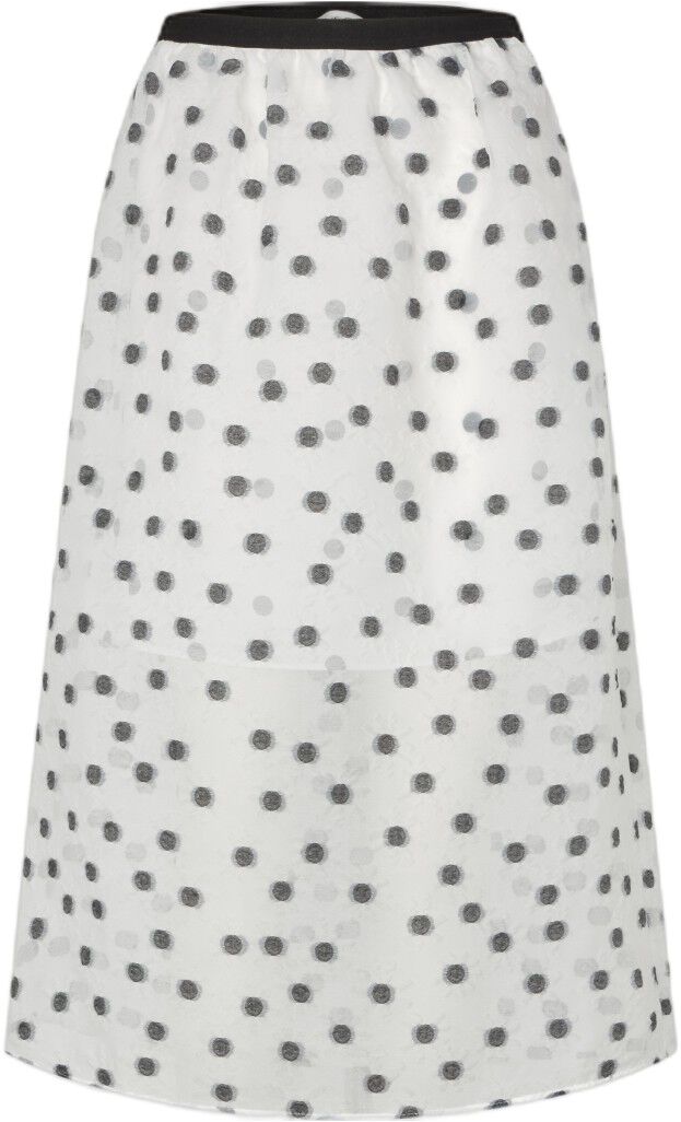 2460 Dotted Organza, Elasticated Waistband Midi Skirt
