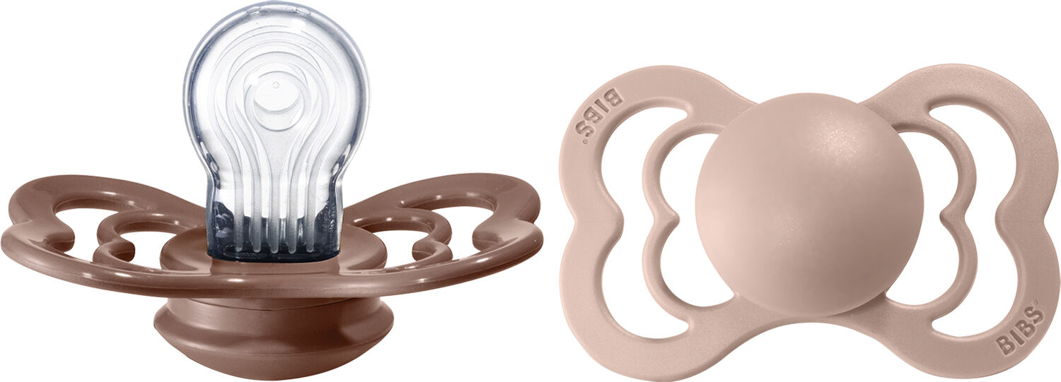 BIBS Supreme 2 PACK Silicone Size 1 Haze/Blossom