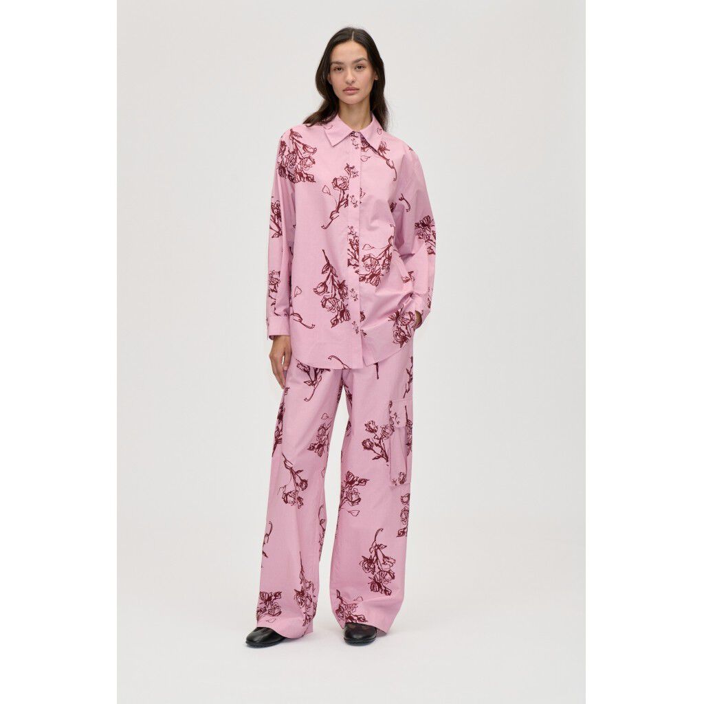 2578 Printed Cotton, Loose Long Sleeve Shirt