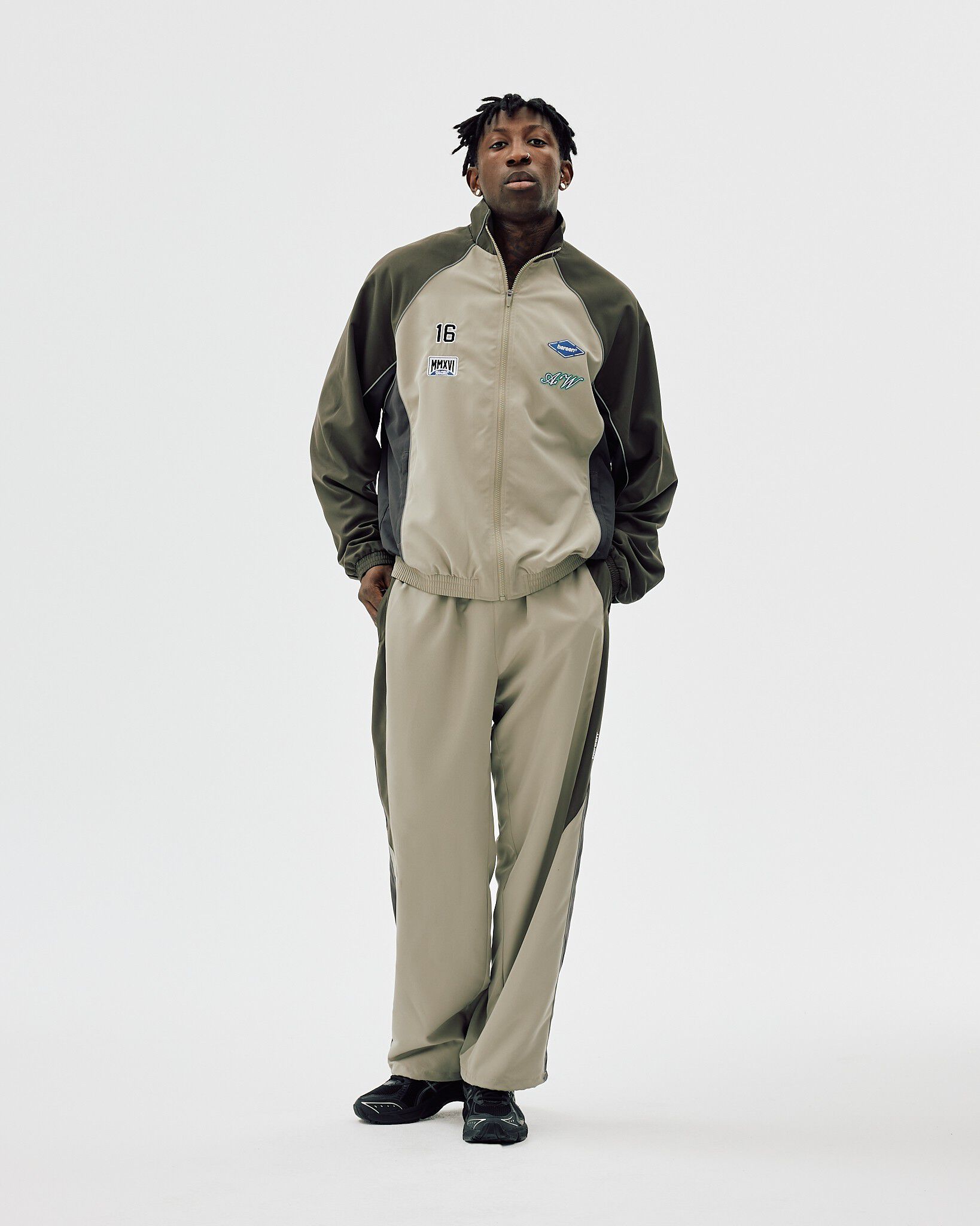 Relaxed Track Pants - Two-Tone