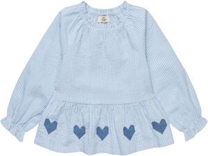 SEERSUCKER LS BLOUSE W. EMB.