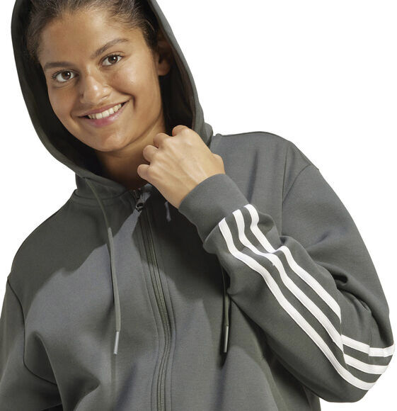 Future Icons 3-Stripes Full Zip h&aelig;ttetr&oslash;je