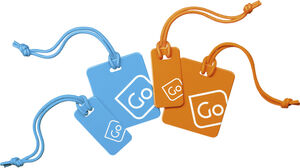 Luggage Tags Family Pack Blue/Orange