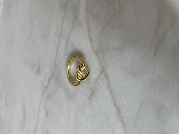 Big Tied Heart Ring