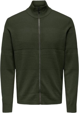 ONSMALIK REG 12 PIN ZIP CARD KNIT N