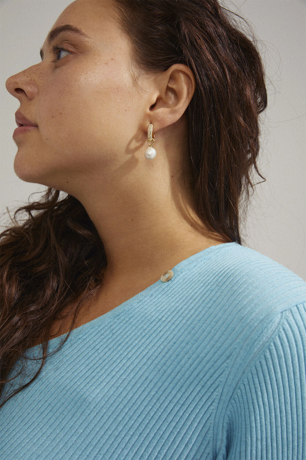 EDELE pearl earrings gold-plated