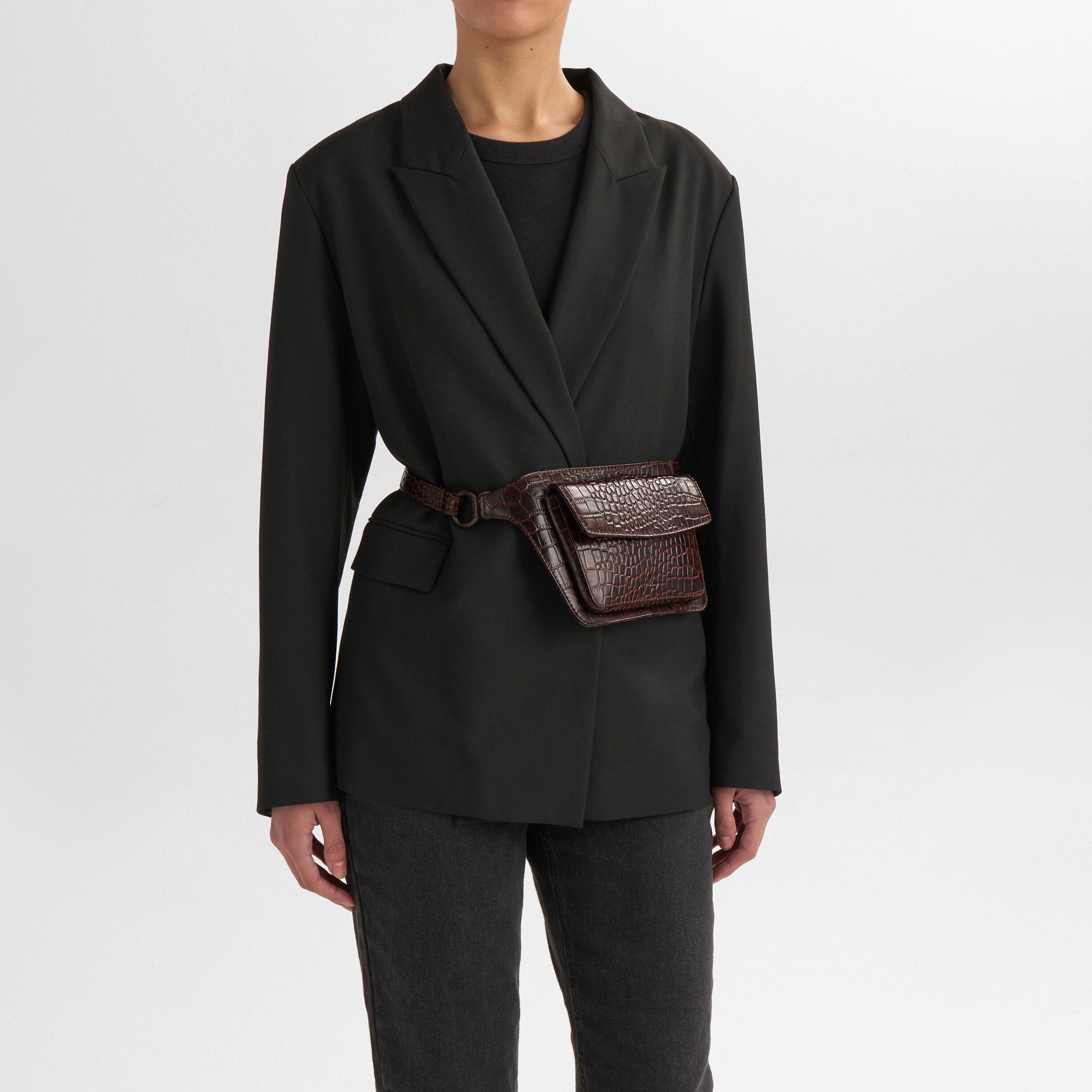 ZayaMBG Belt Bag, Croco