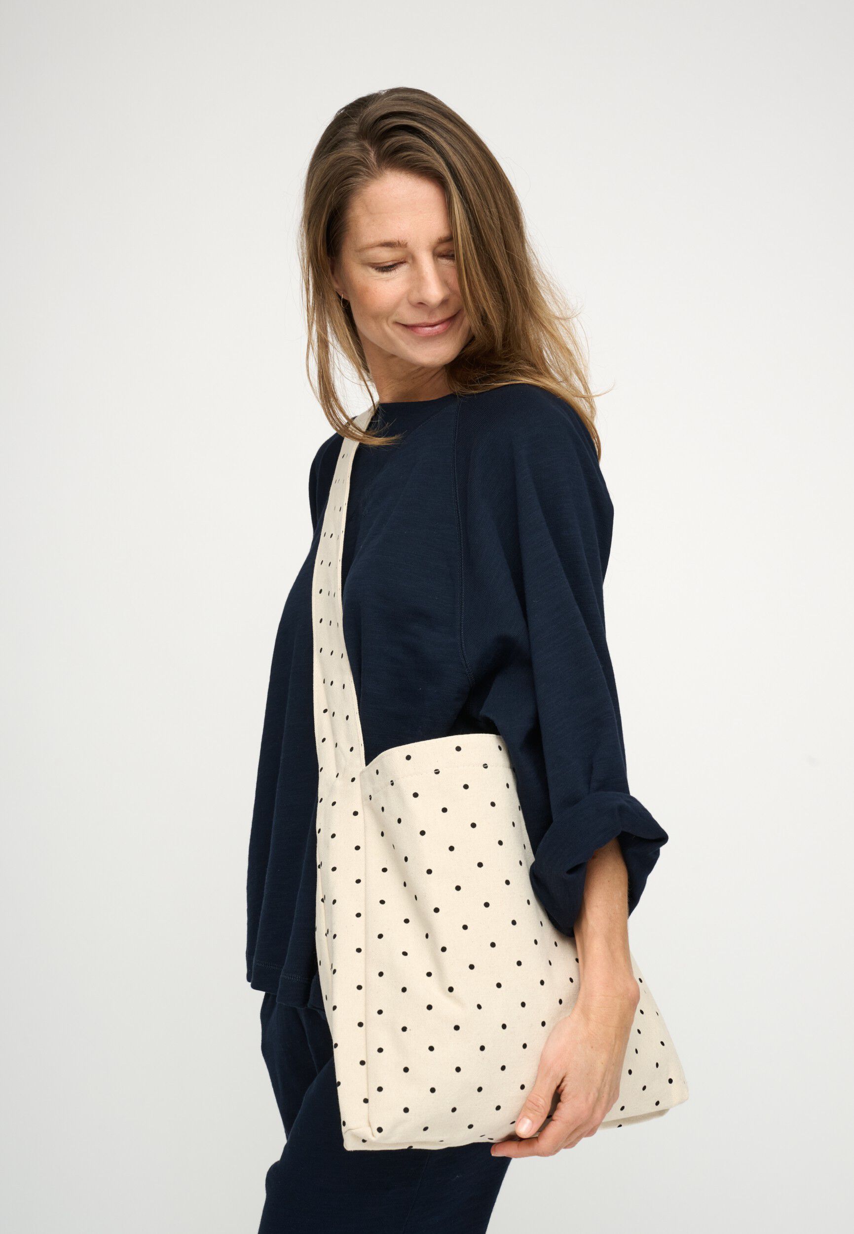 dotted cross body bag