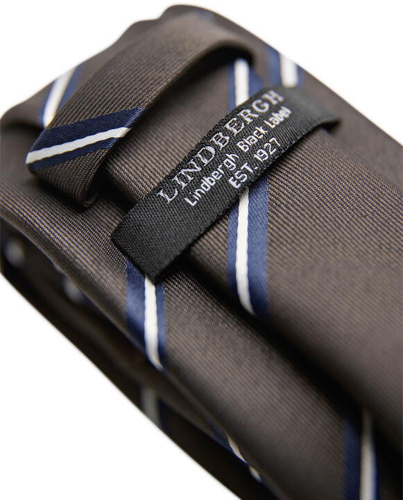 Polyester tie with stripe 7 cm