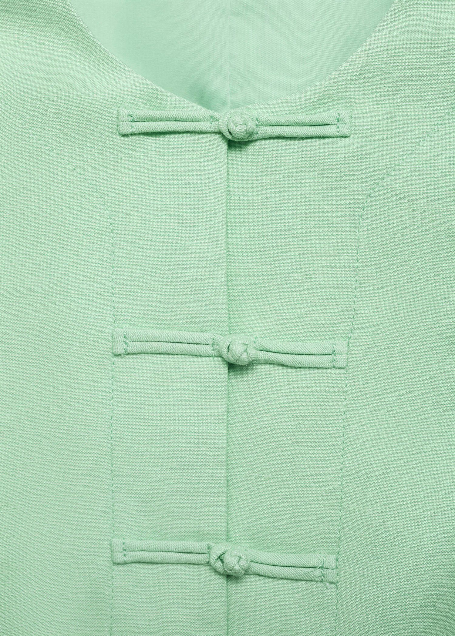 Linen blend suit vest