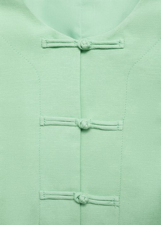 Linen blend suit vest