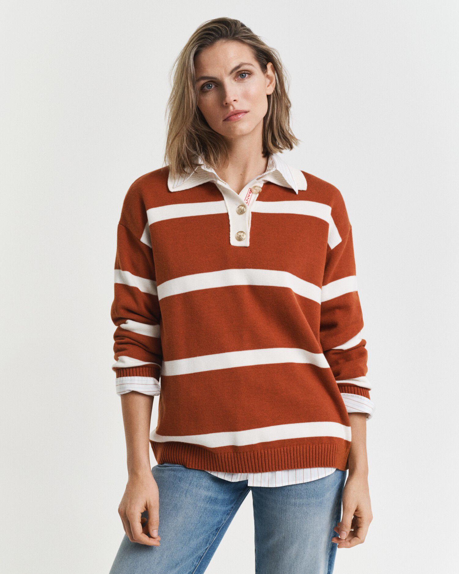 STRIPED KNIT RUGGER