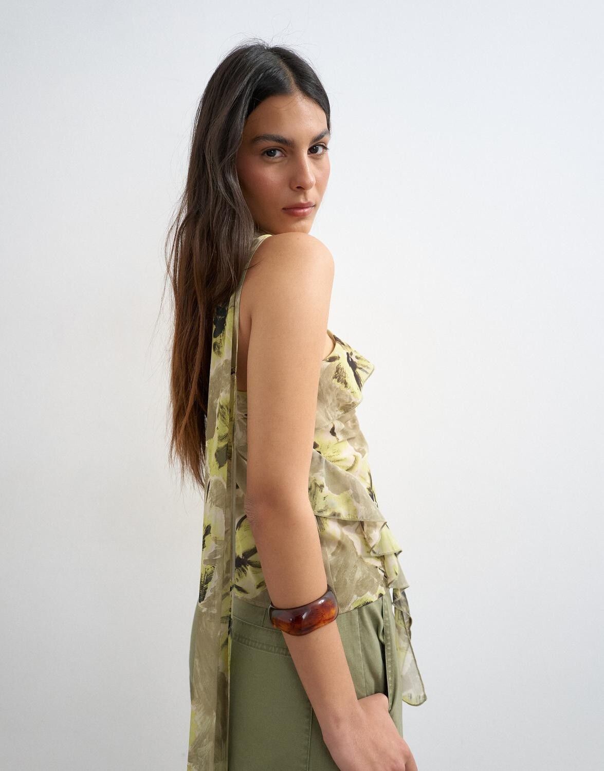 TSVALERIE ONE SHOULDER SCARF TOP WV