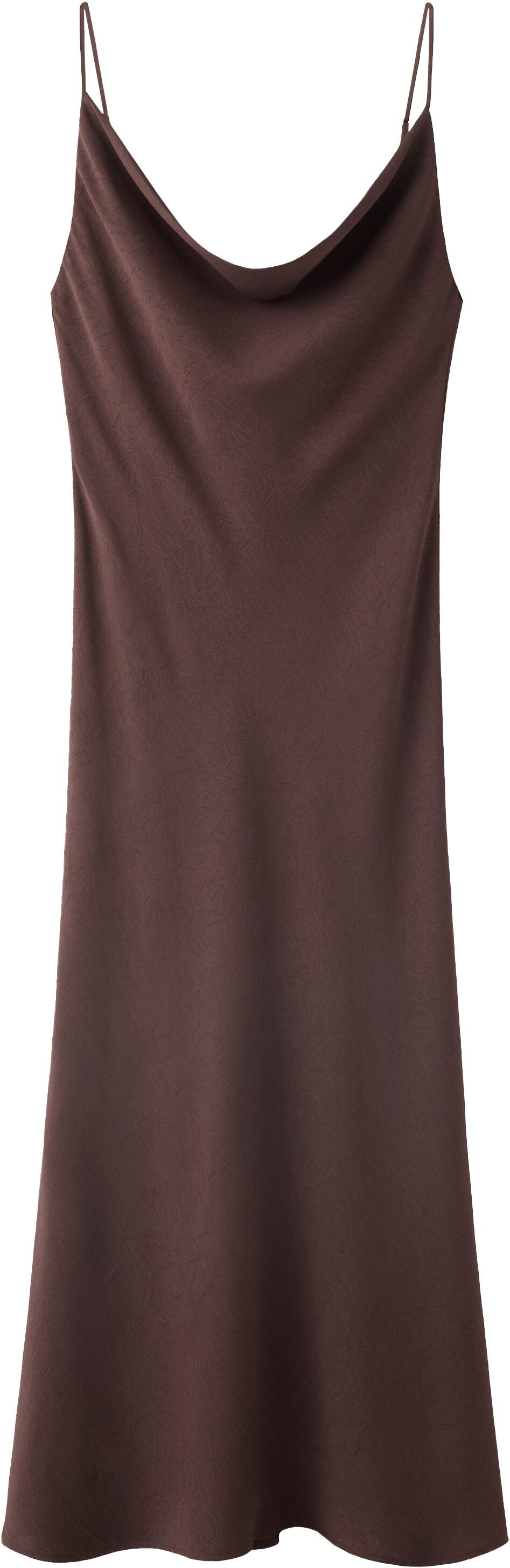 Draped dress with a crinkled effect