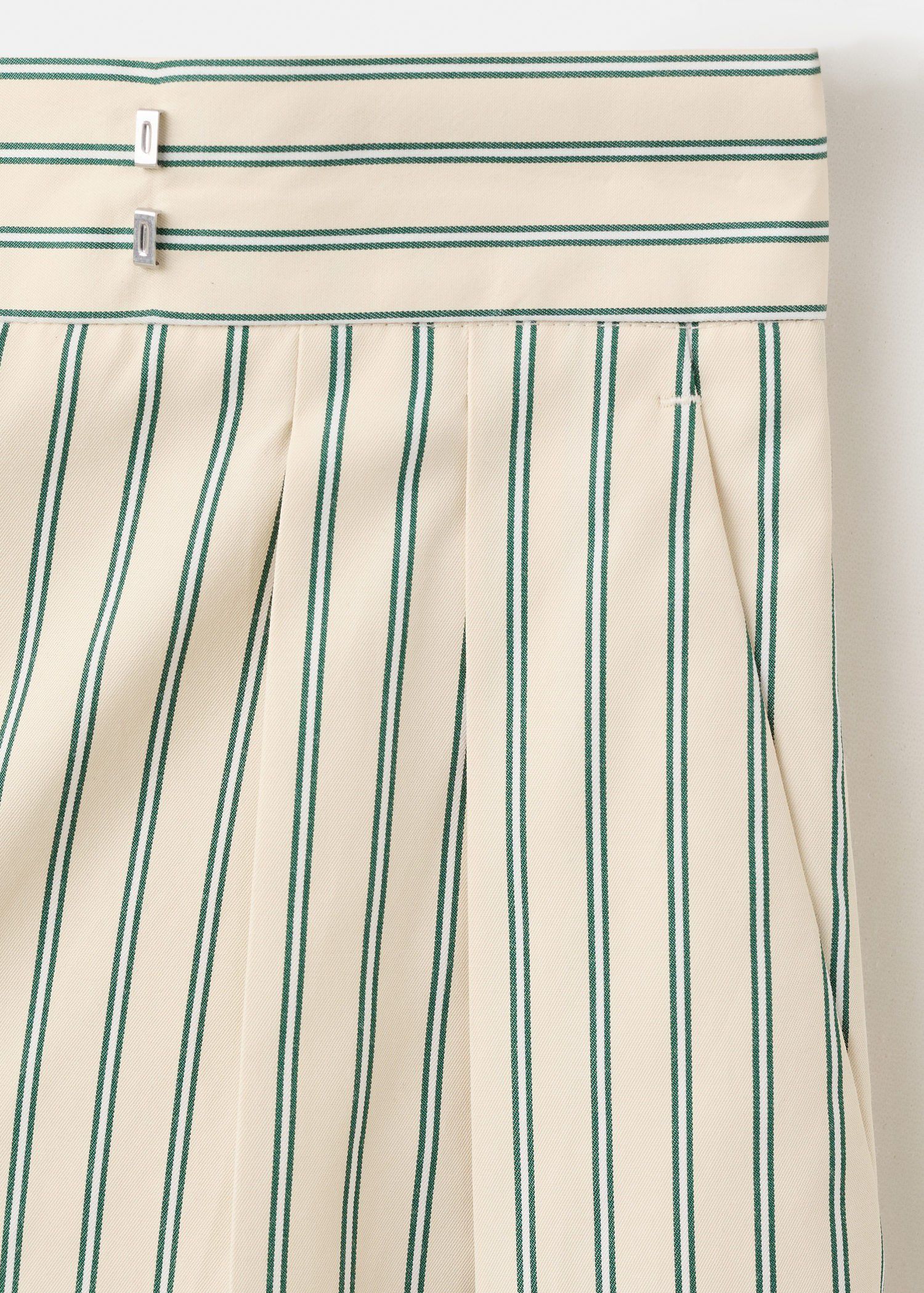 Chalk-stripe straight trousers