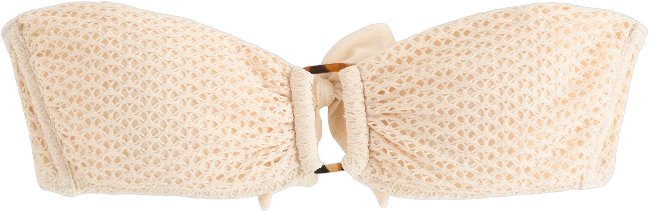 Bandeau bikini top with removable p