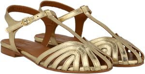 Flad sandal med smuk organisk frontdetalje