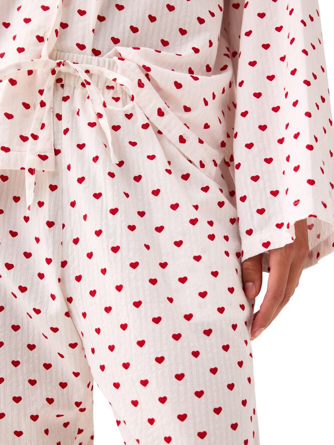 Cropped pyjama trousers in soft see