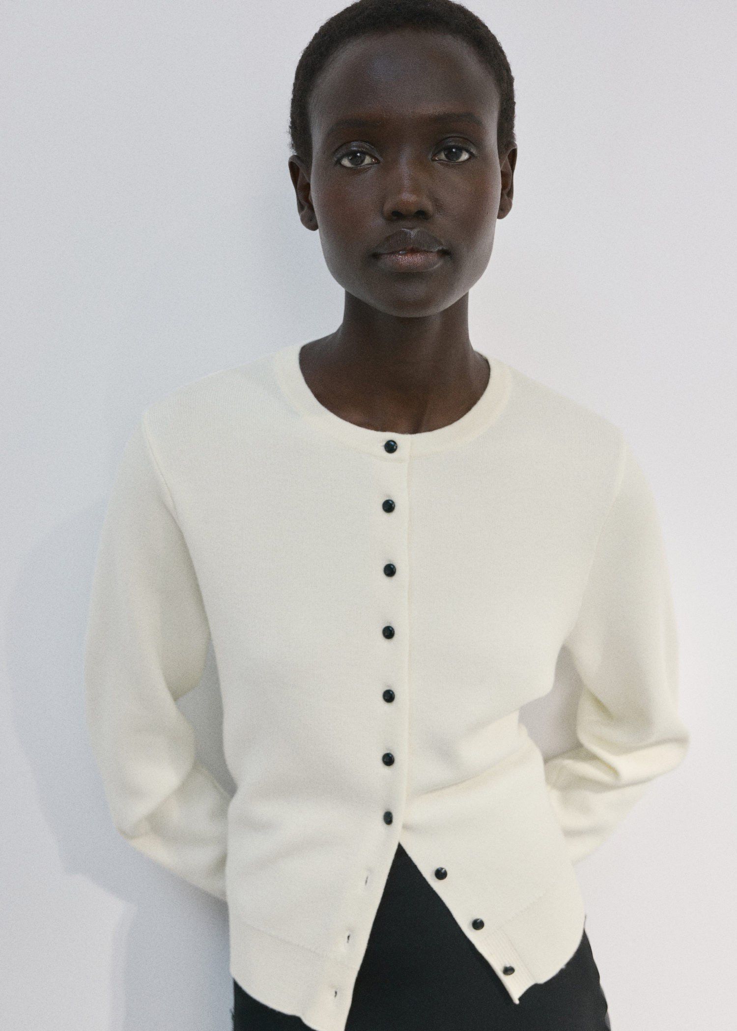 Knitted button cardigan