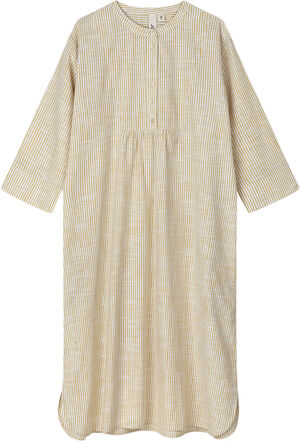 Monochrome Lines Sonja dress okker/hvid XS