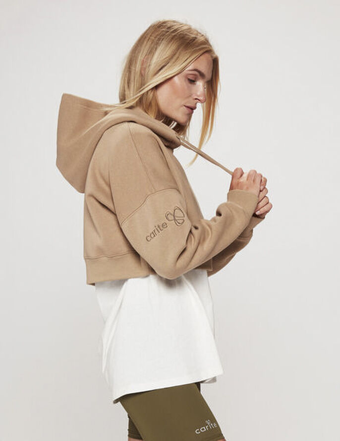 Oversized Crop hættetrøje