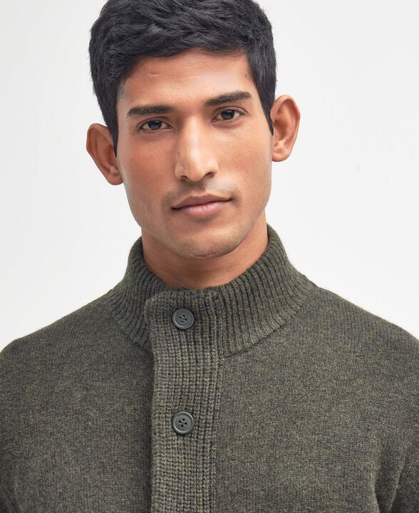 Barbour Essent Patch Zip Through Knitted Jumper Through Knit