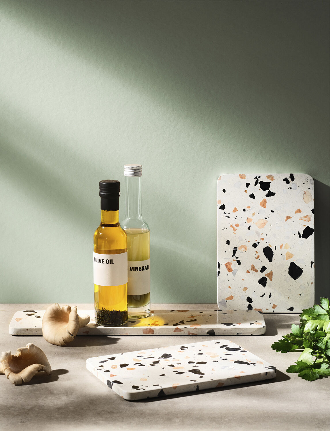 SERVE-IT serveringsfad L 16 cm white terrazzo