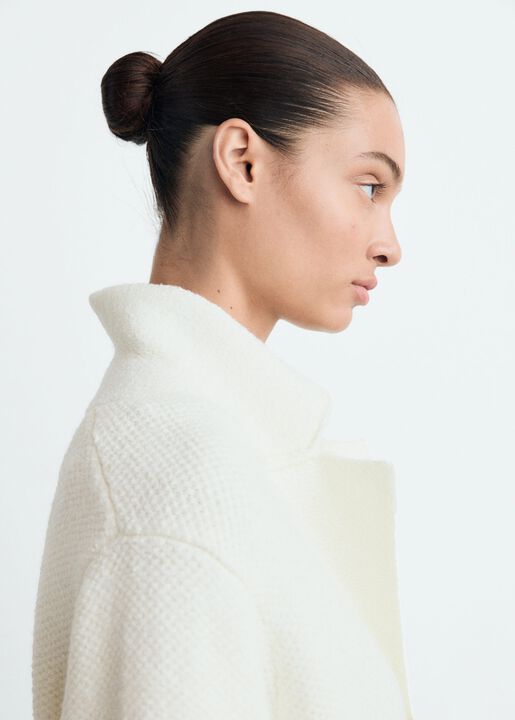 Knitted long coat