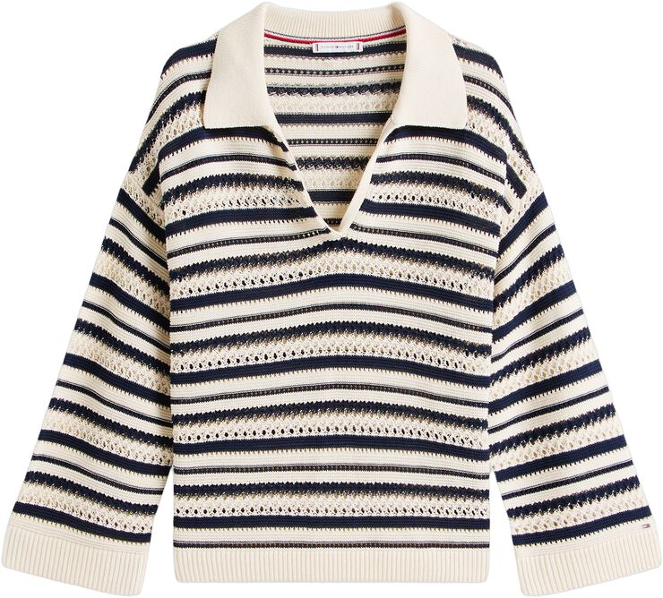 CROCHET RLX LS POLO SWT