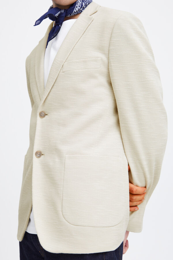 CFBILLE slub yarn blazer