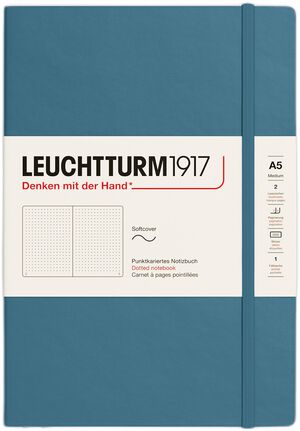 LT1917 Notesbog A5 Prikket SC - Stone Blue