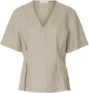 SLFMARIAM SS LINEN BLEND TOP B