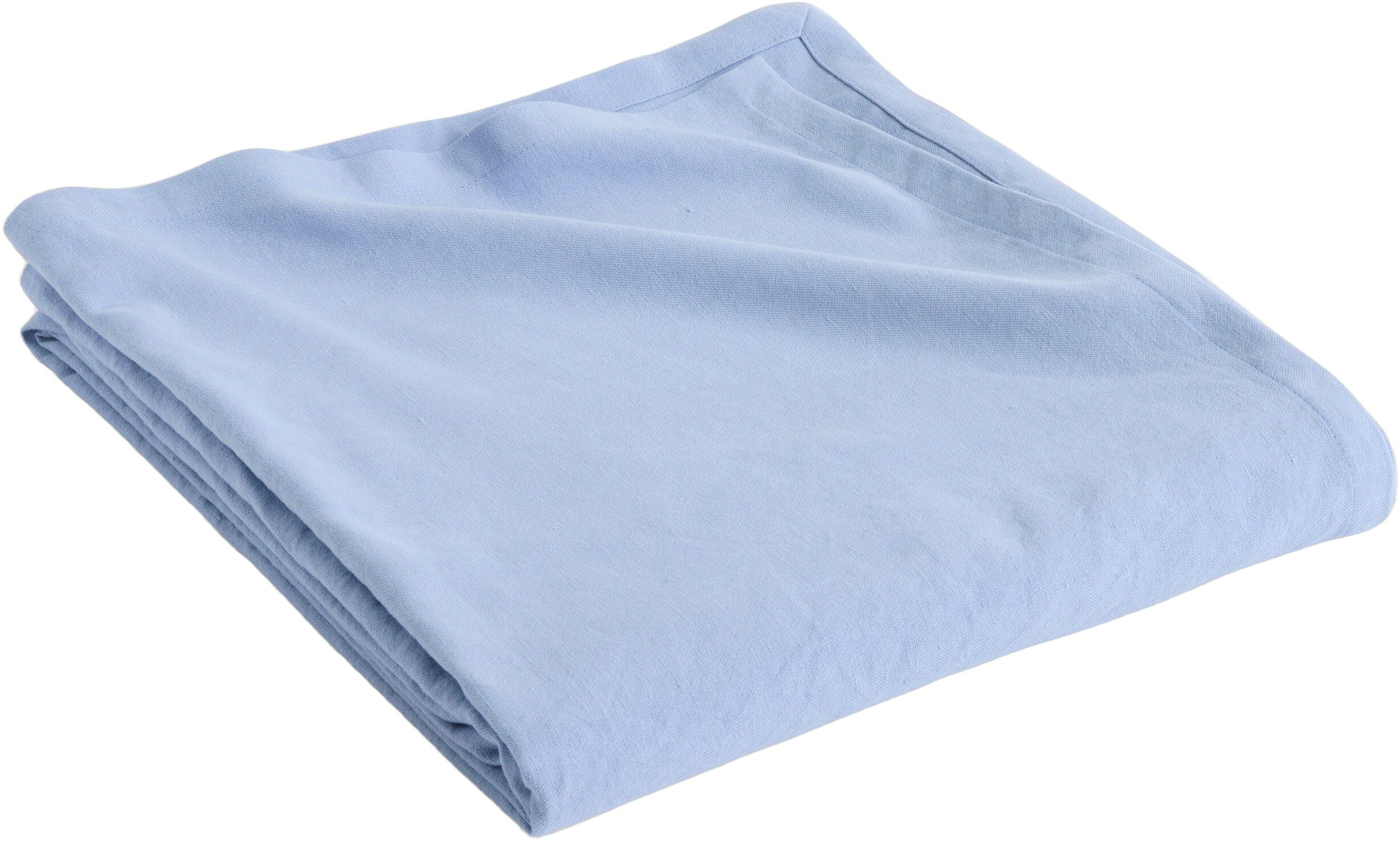 Linen Bedspread-240 x 260-Light blue