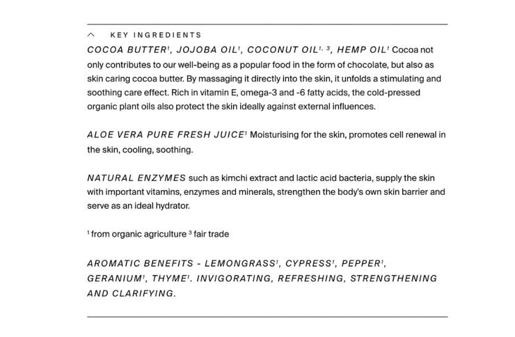 Organic Hand Cream Lemongrass