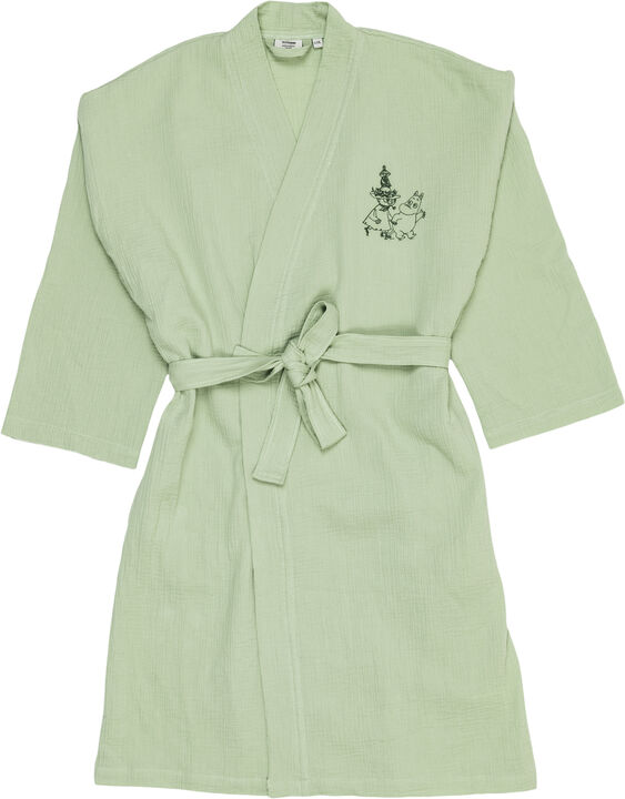 Moomin Arabia muslin badekåbe L/XL grøn GOTS