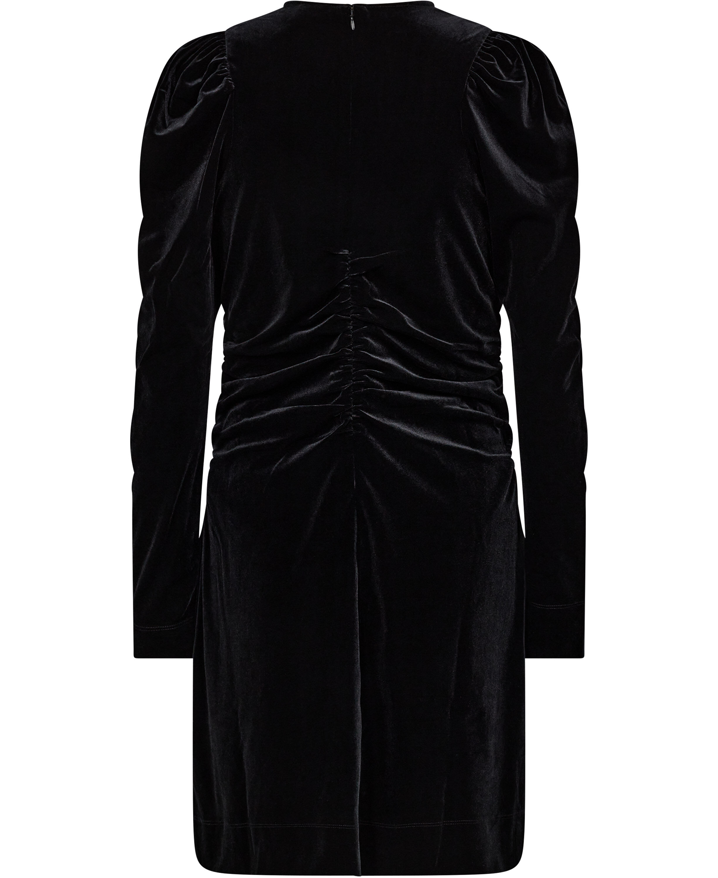 Velvet Jersey Gathered Mini Dress