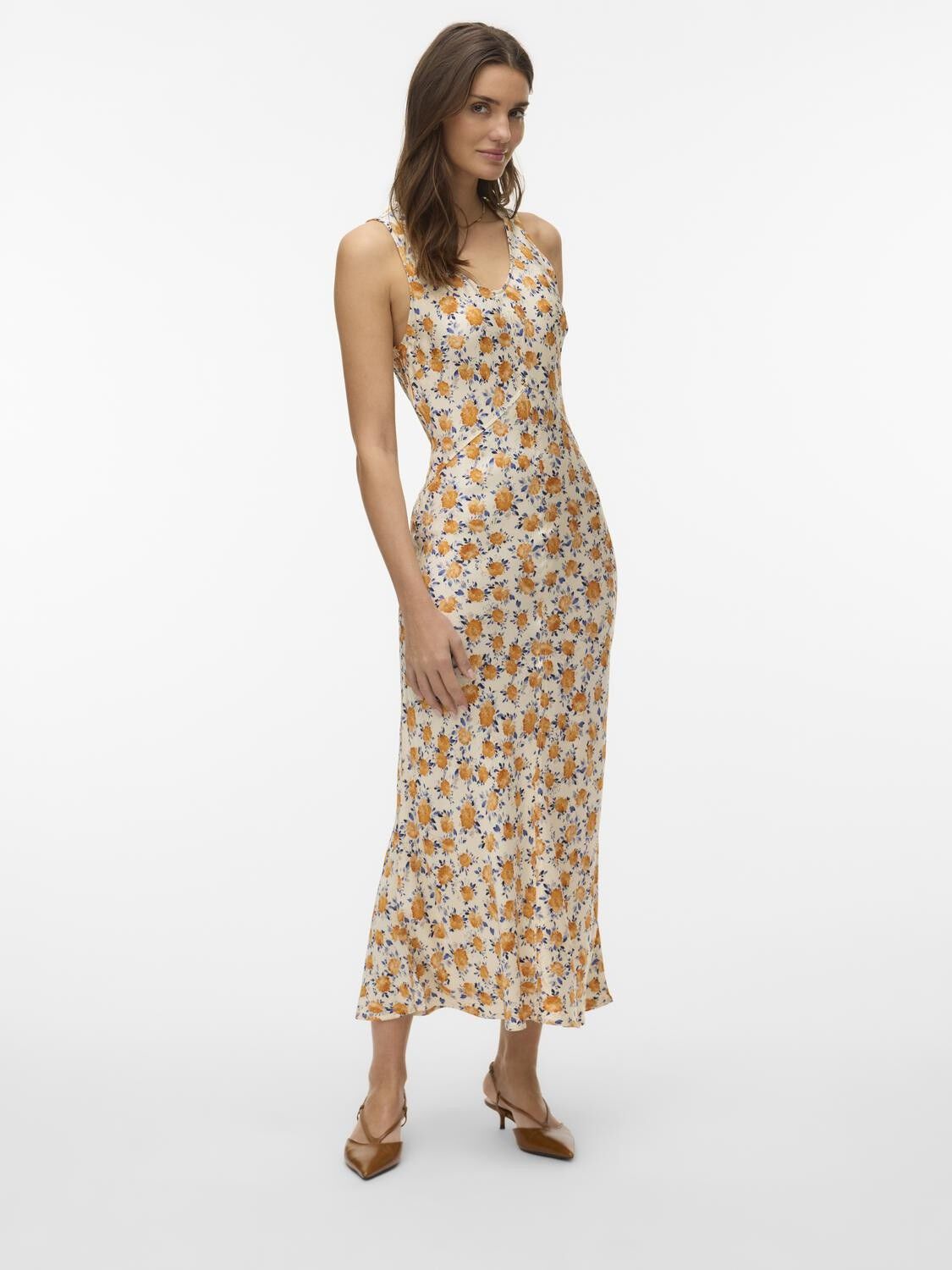 AWAVILDA SL V-NECK 7/8 DRESS