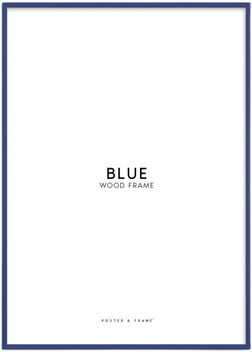 Poster&Frame - Blue wood 30x40cm