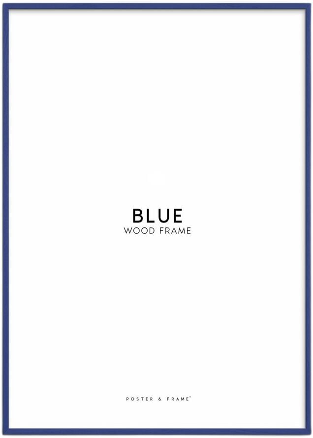 Poster&Frame - Blue wood 30x40cm