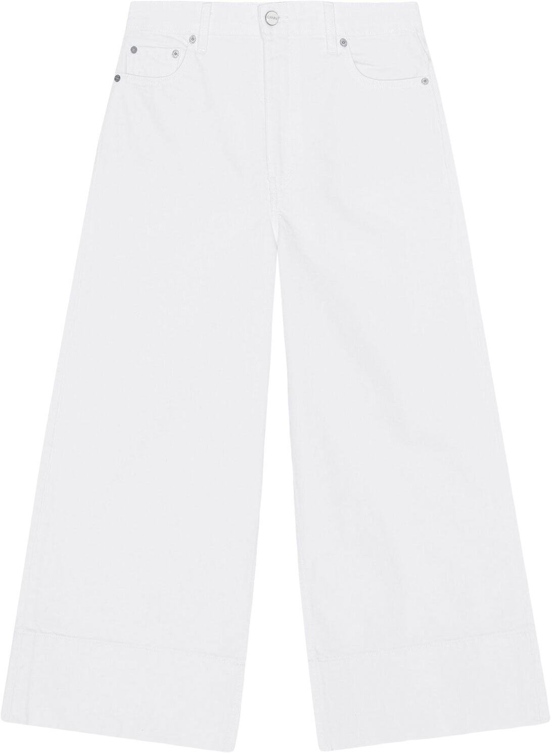 White Denim Cropped Jeans