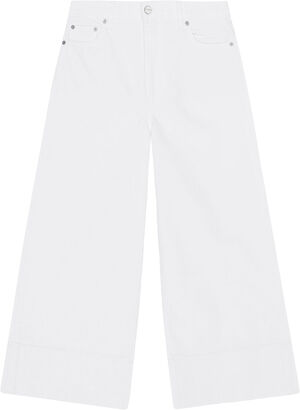 White Denim Cropped Jeans