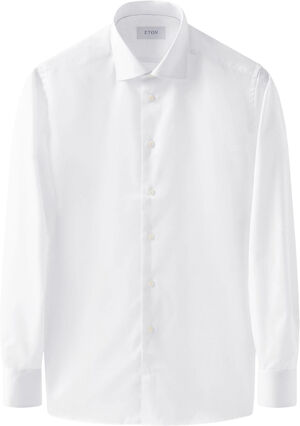 Super Slim Fit White Signature Twill Shirt