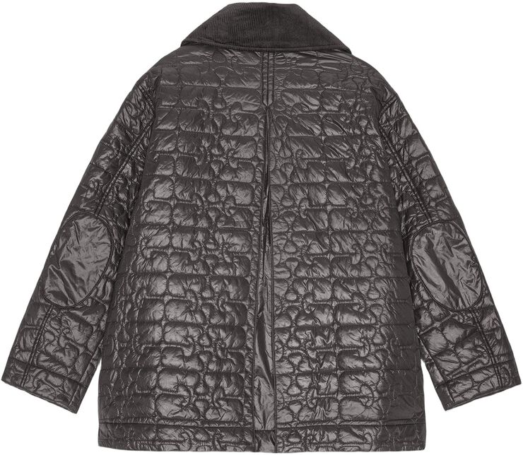 Shiny Quilt Midi Jacket