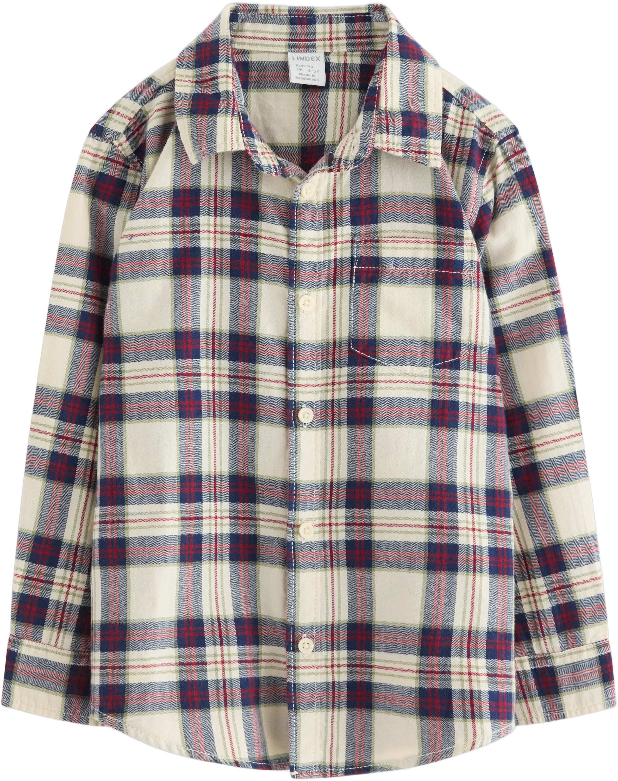 Bl&oslash;d, ternet skjorte med lange &aelig;rme