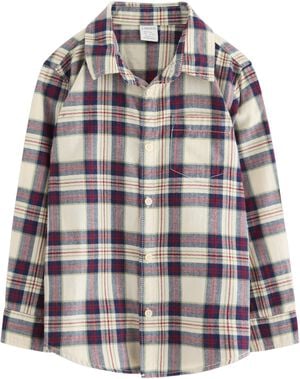 Blød, ternet skjorte med lange ærme