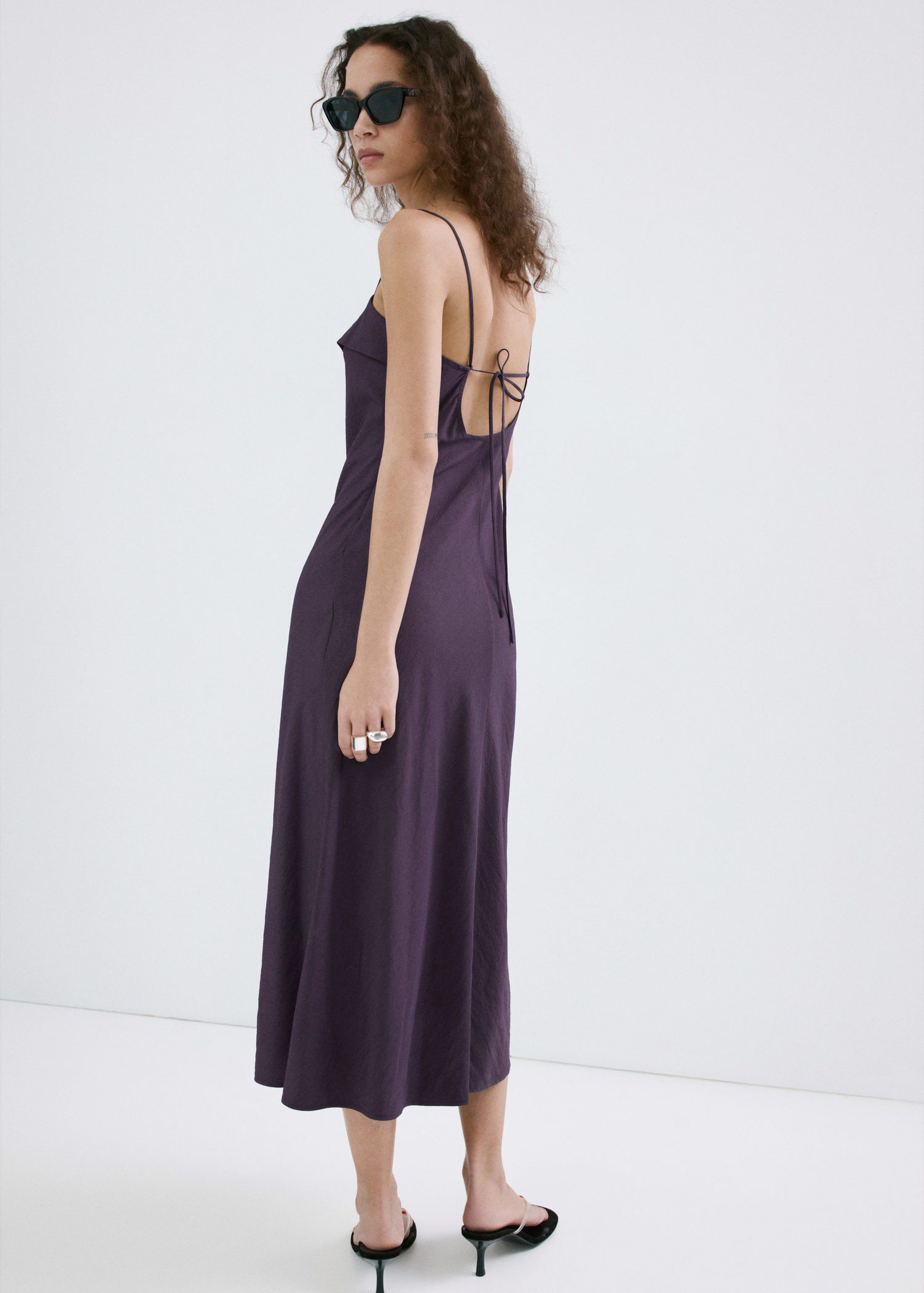 Midi dress with a wrap neckline