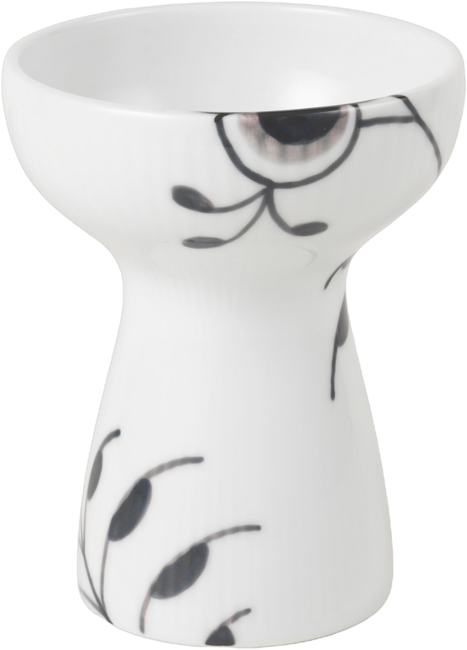 Sort Mega Riflet &Aring;ben Vase, 11 cm